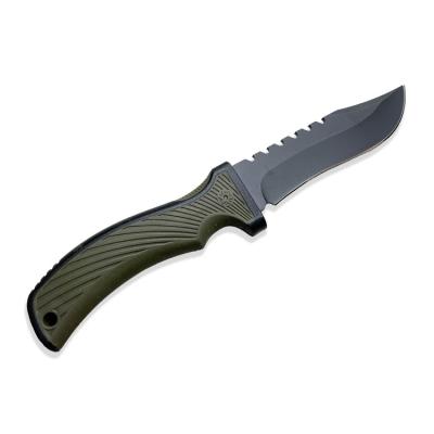 China Swivel Blade Knife Open Tactical Stainless Steel Fixed Blade TPR Handle Hunting Knives for sale