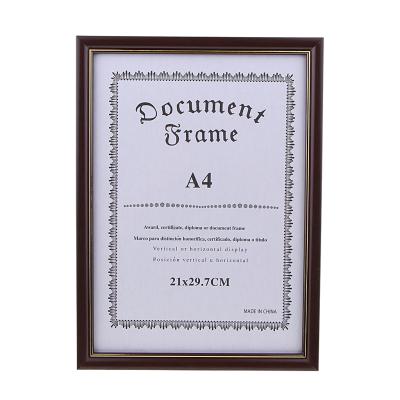 China HOME DECOR documents black wood frame documents certificate frame wall hanging wood certificate frame for sale