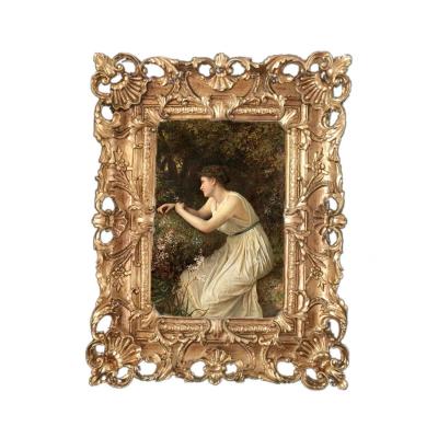 China HOME DECOR 7 Inch Creative Resin Photo Frame Opens Retro Baroque Resin Photo Frame Home Furniture Table Decorations for sale