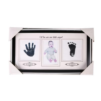 China Baby Hand and Foot 3d Print Prints Footprint Kit Baby Handprint Frame Newborn Baby Hand Print Kit Gift Souvenir Photo Frame for sale