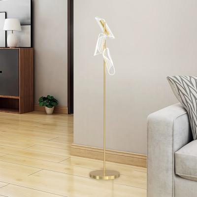 China New Design Modern Shaping Indoor Crystal Modern Led Floor Lamp Decoration Metal Frame for sale