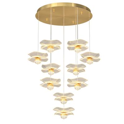 China Wholesale Modern Customization Gold Stainless Steel Crystal Chandelier For Living Room Pendant Lamp for sale