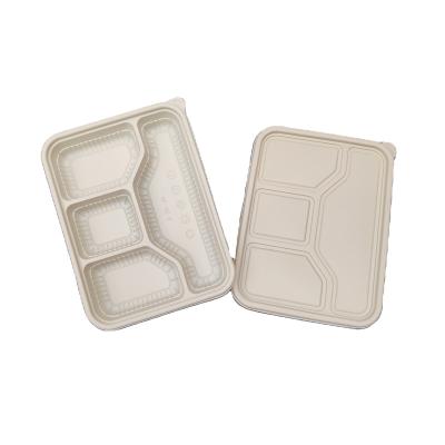 China Minimalist Custom Cornstarch Disposable Lunch Boxes, Bento Boxes Takeout Packing Boxes, Food Containers Microwave 12345 for sale