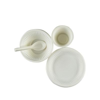 China Minimalist Customizable Disposable Eco-Friendly Cups, Dishes, Dishes And Cutlery Sets For Family Gatherings In Hotel Restaurant for sale