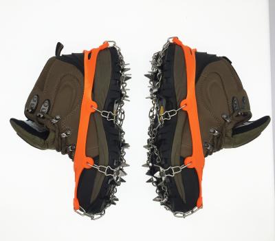 China 2020 Anti Slip Hot Sale Ice Crampons Anti Flat Walk High Quality Shoe Covers For Safe Crampon Shoes Increasing Ice Running Crampon for sale