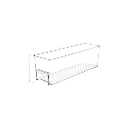 China clear & Food Storage Organizer Plastic Transparent Plastic Stackable Refrigerator PET Durable Classic Type Bin--S For Kitchen for sale