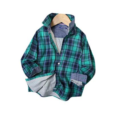 China New Autumn Children's Plaid Shirt Boy Comfort Anti-Shrink for sale