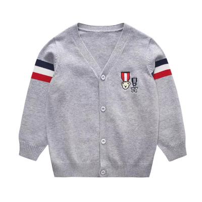 China Anti-pilling Autumn Kids Cardigan Sweater Boy Thin Knit Jacket for sale