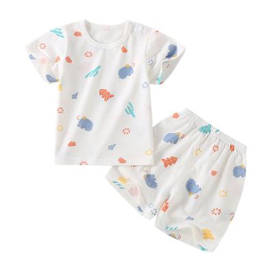 China New Anti-wrinkle Summer Baby Pajamas Home Service Suit Split for sale