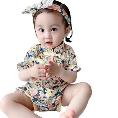 China Summer Baby Fashion Cheongsam Chinese Style Breathable Suit for sale