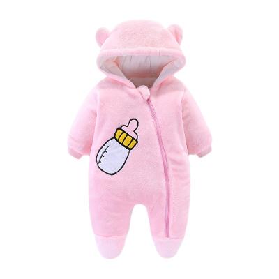 China 100% Cotton Baby Autumn/Winter Clothing Overalls Thickened Newborn Warm Clothing for sale