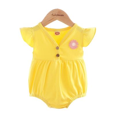 China 100% New Cotton Summer Baby Girl Climbing Clothes for sale