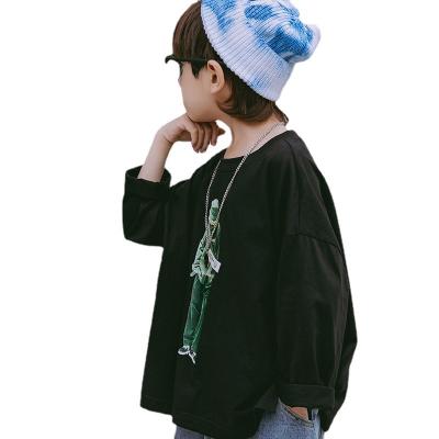 China Long-sleeved boys 2021 new anti-pilling children's T-shirt spring and autumn casual sinking shirt for sale