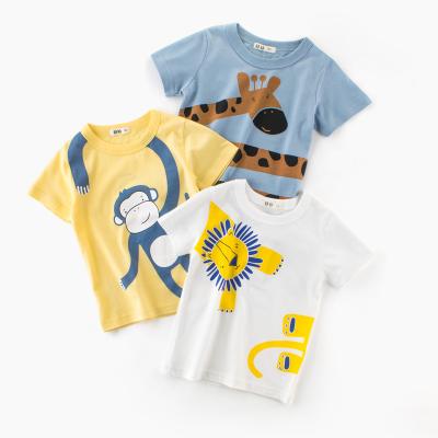 China 2021 Summer New Children's Clothing Boys T-shirt Children's Half-Sleeved Animals Anti-Shrink for sale