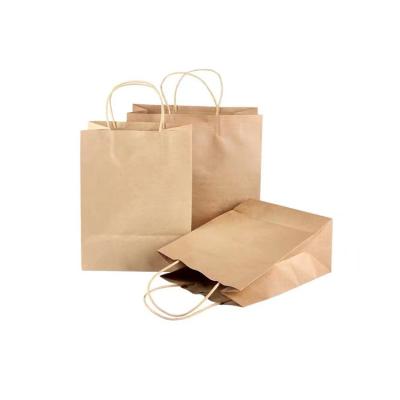 China Recyclable For Gift Stand Up Kraft Bag Printing Shopping Paper Bags With Your Own Logo for sale