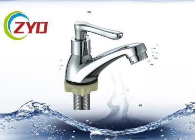 China Water Saving Push Handle Sink Water Tap , Strong Inner Core Single Tap Faucet for sale