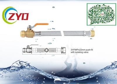 China O torneira de prata da cor trançou a mangueira com a válvula isolante apta Eco Friengly do impulso à venda