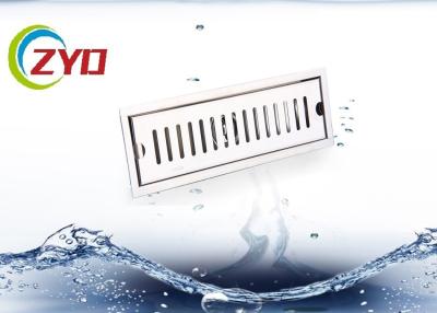 China Rectangle Fold Edge Bathroom Floor Drain Durable 316 Stainless Steel Material for sale