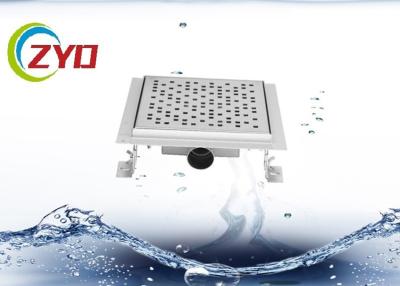 China 3.5 Inch Bathroom Floor Grates , Silver Polished Pop Up Shower Drain Flange for sale