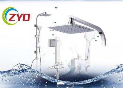 China Flexible Square Shower Head Kit , Shower Head Riser Rail Kit With Shower Holder for sale