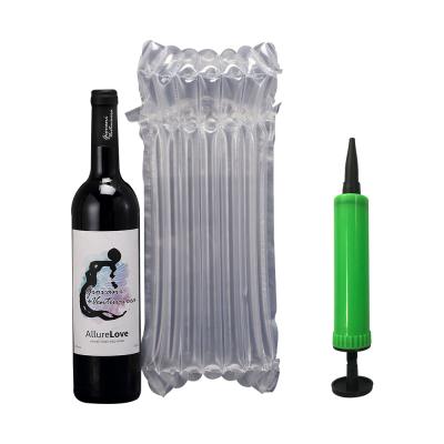 China Eco - Friendly Wine Bottle Air Cushion Column Bag With Biodegradable Packaging Material for sale