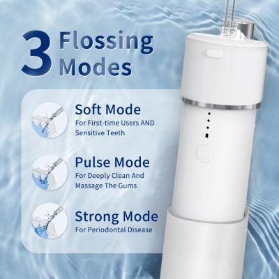 China Portable Cordless Portable Oral Irrigator 3 Modes Water Flossing Easy Operating Oral Flosser 120psi Water Flosser for sale