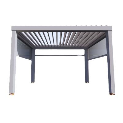 China Easily Assembled Motorized Aluminum Waterproof Modern Pier Outdoor Patio Gazebo Canopies Pergola Cover Pavilion Garden Pool Customized for sale