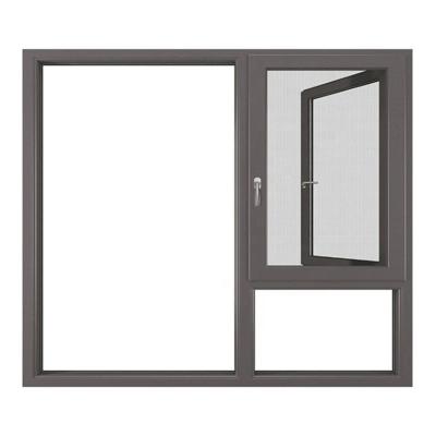 China Magnetic Screen Casement Windows Customized Aluminum Tilt And Turn 1.4mm / 2.0mm for sale