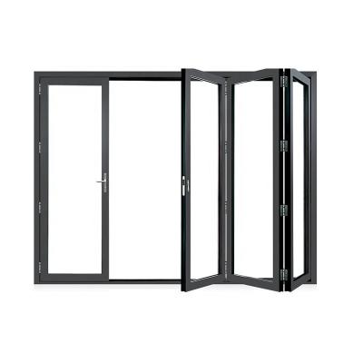 China 6063-T5 Thermal Insulation Aluminum Folding Horizontal Bi-Ply Sliding Windows Balcony for sale