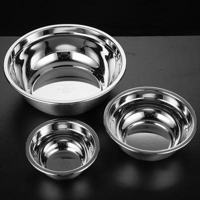 China Silverware Viable Mirror Stainless Steel Polish Kitchen Accessories Soup Bowl And Basin For Fruit Salad Serving for sale