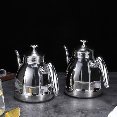 China Nordic Sustainable High Quality Stainless Steel Water Kettle Flower Tea Kettle With Single Handle for sale