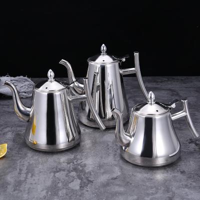 China Sustainable China Wholesale Stainless Steel Portable Pour Over Coffee Kettle Water Teapot With Infuser for sale