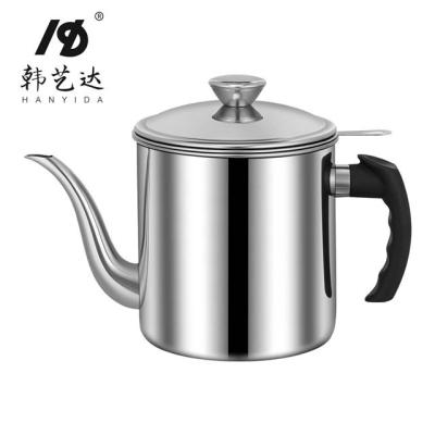 China High Quality Sustainable Stainless Steel Oil Filter Pot With Strainer Dish Oil Grease Cup For Storing Frying Oil for sale