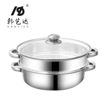 China Hot sale 28cm viable factory stainless steel steamer and cooking pot universal pot soup pot kitchen and hotel for sale