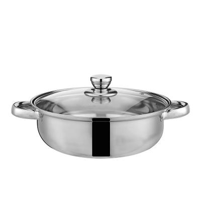 China Sustainable Chinese Hot Sale Stainless Steel Steamer Pot 28cm Two Layers Steamer Cooking Pot For Household for sale