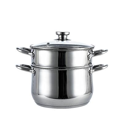 China Durable Stainless Steel Steamer Multi-Size And Long Lasting Steamer With Steel Handle Hot Pot For Home Kitchen for sale