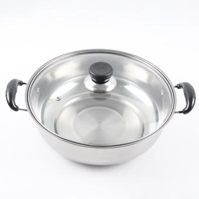 China Sustainable Factory Price Stainless Steel Kitchen Use Induction Hotpot Soup And Stock Casserole Cooking Pot for sale