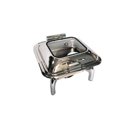 China Sustainable High Quality Stainless Steel Self Serve Hot Plates Used In Hotels Buffet Commercial Chafing Dish Set for sale