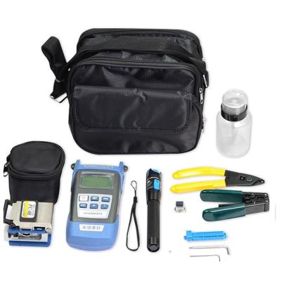 China FTTH FTTB FTTX Network FTTH Fiber Optic Tool Kit With VFL Power Meter Fiber Optic Cleaver FC-6S Cable for sale