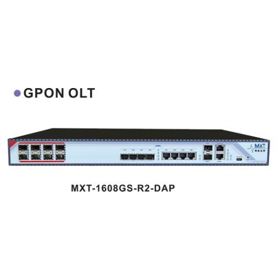 China FTTH FTTB FTTX 16 Port Gpon Olt Network MXT-1608GS-R2-DAP Ftth High Performance 8 Ports for sale