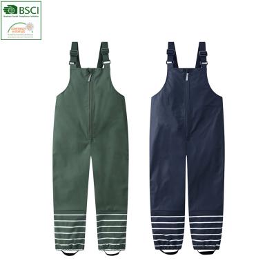 China Children PU Waterproof Rain Pants Baby One Piece Jumpsuits Rompers Boys Girls Rain Pants Fashion Kids Overalls for sale