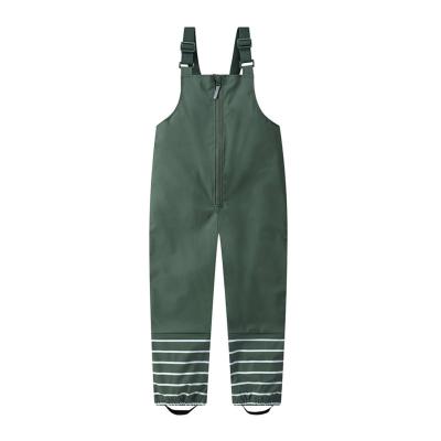 China Children PU Waterproof Rain Pants New Style Baby Boys And Girls Jumpsuits Rompers Kids Outdoor Overalls for sale