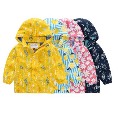 China New design kids PU raincoat outdoor hooded jacket waterproof Spring multi-color clothing wear for sale