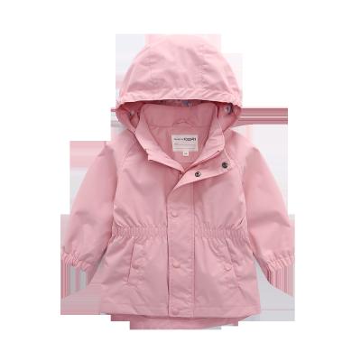 China Boutique kids outdoor windproof jacket pink solid Spring Autumn children clothing wear high quality girls outerwear for sale