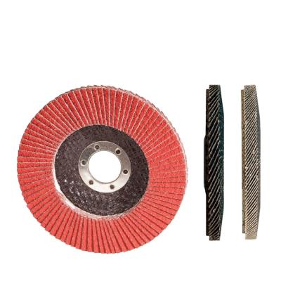 China 4 Inch Red Ceramic Fin Polishing Buffing Disc for Polishing and Grinding for sale