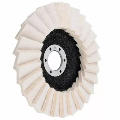 China Durable Abrasive Wool Felt Fin Disc For Polishing Stainless Steel Wheel Polishing Wool for sale