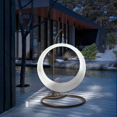 China Eco-friendly LED Wired Swing Illuminated Light Led Furniture Led Swing Rechargeable PE Plastic Outdoor Colorful Led Furniture for sale