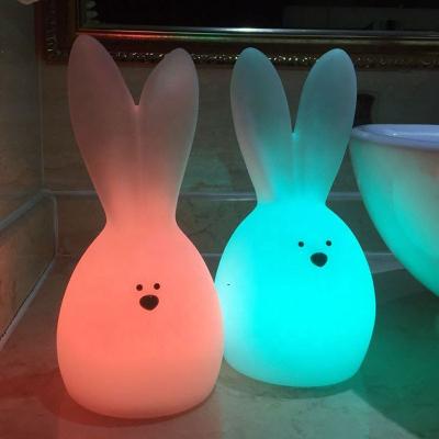 China LED Table Lamp Zero Multi Color Battery RGB 16 Colors Cute Rabbit Lights with Remote Control, Mood Lamp Desk Lamp for Kids for sale