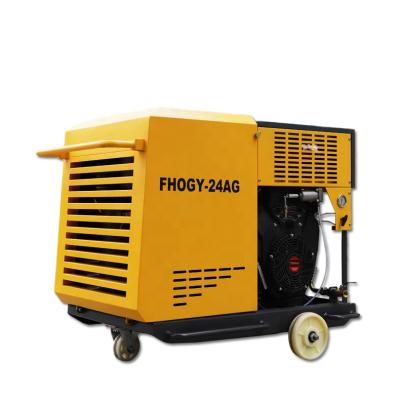 China Small 24hp Air Compressors Lubricated Diesel Mini Compressor 220v/380v/415 Customized Price for sale