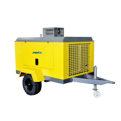 China 40kw 145psi lubricated portable diesel air compressor in Argentina for sale